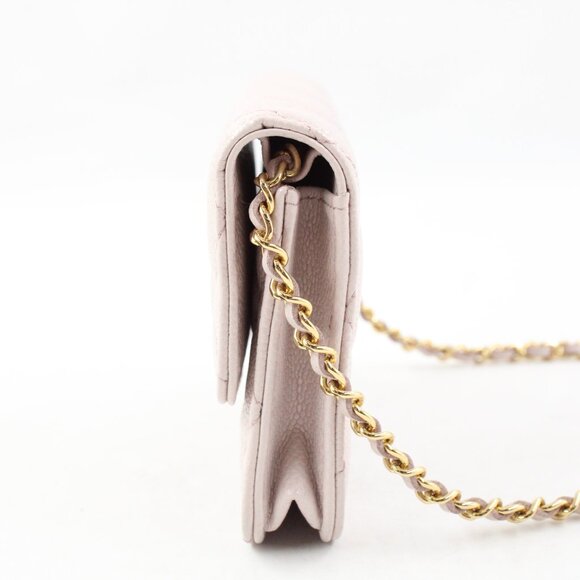 NEW CHANEL Miss Coco Mini Quilted Leather Clutch with Chain Strap in Caviar - Picture 5 of 14